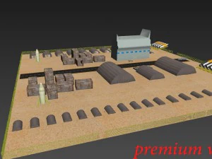 prima de base militar Modelo 3D