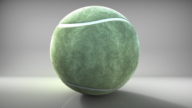tennis ball 3D Модель .c4d .max .obj .3ds .fbx .stl .blend 