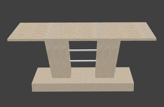 wooden table 3D Model .c4d .max .obj .3ds .fbx .stl .blend 