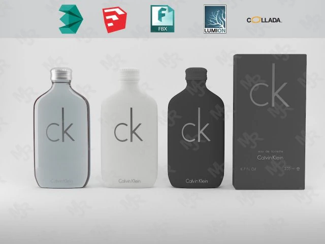calvin klein bottle - box 3D Model .c4d .max .obj .3ds .fbx .stl .blend 