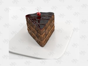 slice of chocolate cake free 3D मॉडल