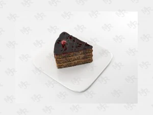 slice of chocolate cake free 3D Model
