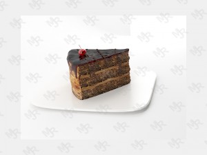 slice of chocolate cake free 3D मॉडल