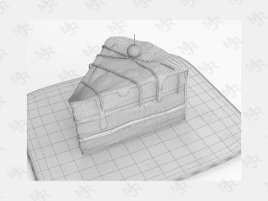 slice of chocolate cake free 3D Model