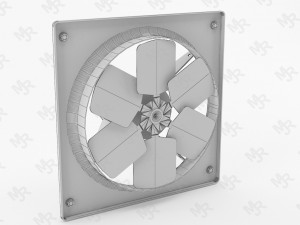 industrial wall fan 1 3D Model