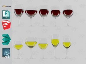 taza de vidrio Modelo 3D