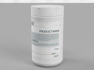 bottle with label 3d model 3D Model