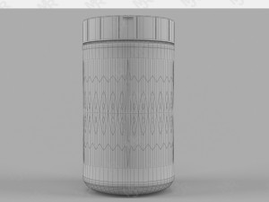 bottle with label 3d model 3D Model