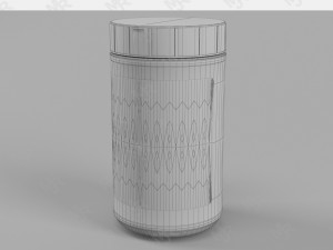 bottle with label 3d model 3D Model