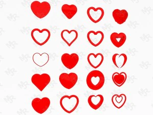 hearts pack 3D Model