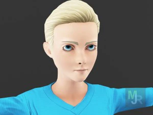 pacote de movimento de menino de desenho animado Modelo 3D