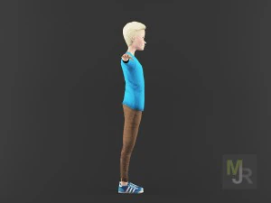 pacote de movimento de menino de desenho animado Modelo 3D