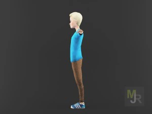 pacote de movimento de menino de desenho animado Modelo 3D
