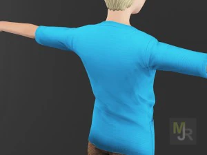 pacote de movimento de menino de desenho animado Modelo 3D
