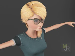 female toon motion pack 3D Model