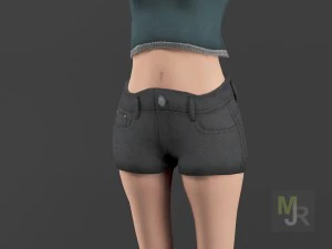 female toon motion pack 3D Model