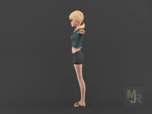 female toon motion pack 3D Model