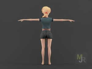 female toon motion pack 3D Model