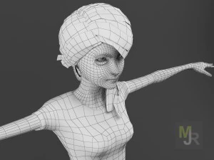 female toon motion pack 3D Model