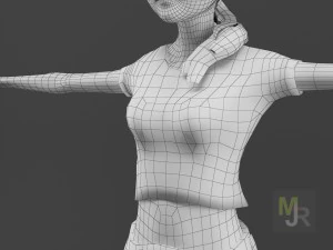female toon motion pack 3D Model