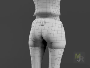 female toon motion pack 3D Model