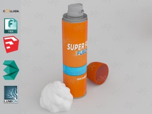 pack of shaving bottles 3D मॉडल