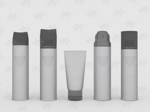 pack of shaving bottles 3D Model