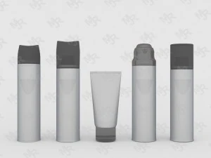 pack of shaving bottles 3D Model