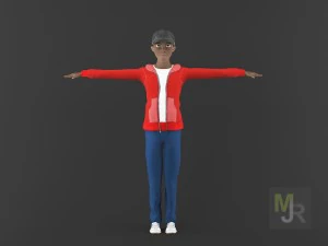 cartoon boy motion pack 2 3D Model