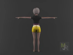 female toon motion pack 2 3D Model