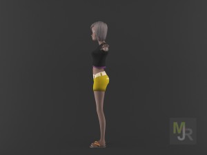 female toon motion pack 2 Modèle 3D