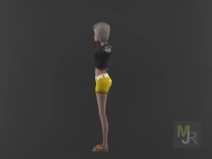 female toon motion pack 2 3D Model