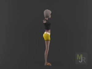 female toon motion pack 2 3D Model