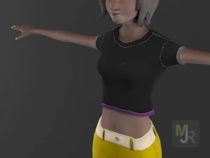 female toon motion pack 2 3D Model