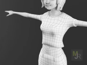 female toon motion pack 2 3D Model