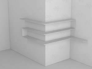 wooden corner stand pack vr - ar - low-poly 3D 模型