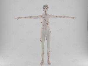 male zombie1 animations pack 3Dモデル