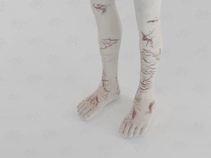 male zombie1 animations pack 3D Model