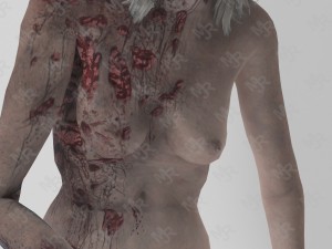 female zombie1 animations pack Modelo 3D