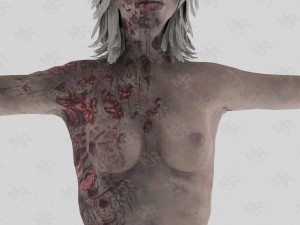 female zombie1 animations pack Modelo 3D