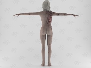 female zombie1 animations pack Modelo 3D