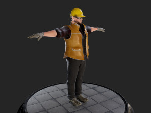 worker1 animations pack 3D Model