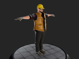 worker1 animations pack 3D Model