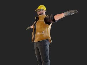 worker1 animations pack 3D Model
