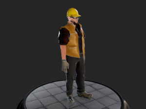 worker1 animations pack 3D Model