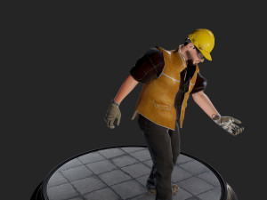 worker1 animations pack 3D Model