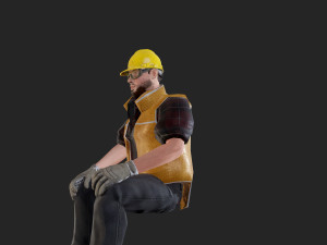 worker1 animations pack 3D Model
