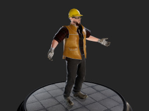 worker1 animations pack 3D Model
