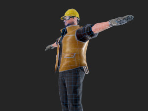 worker1 animations pack 3D Model