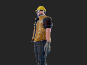 worker1 animations pack 3D Model